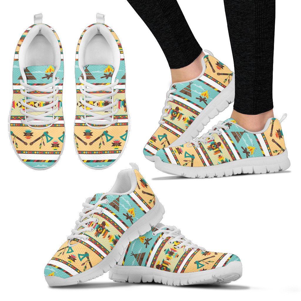 American Indian Life Pattern Women Sneakers Shoes