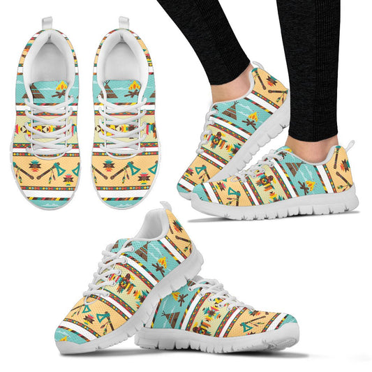 American Indian Life Pattern Women Sneakers Shoes