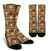 American indian Skull Animal Crew Socks