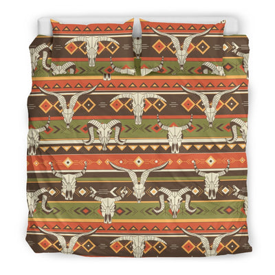 American Indian Skull Animal Duvet Cover Bedding Set