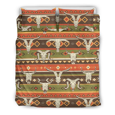 American Indian Skull Animal Duvet Cover Bedding Set