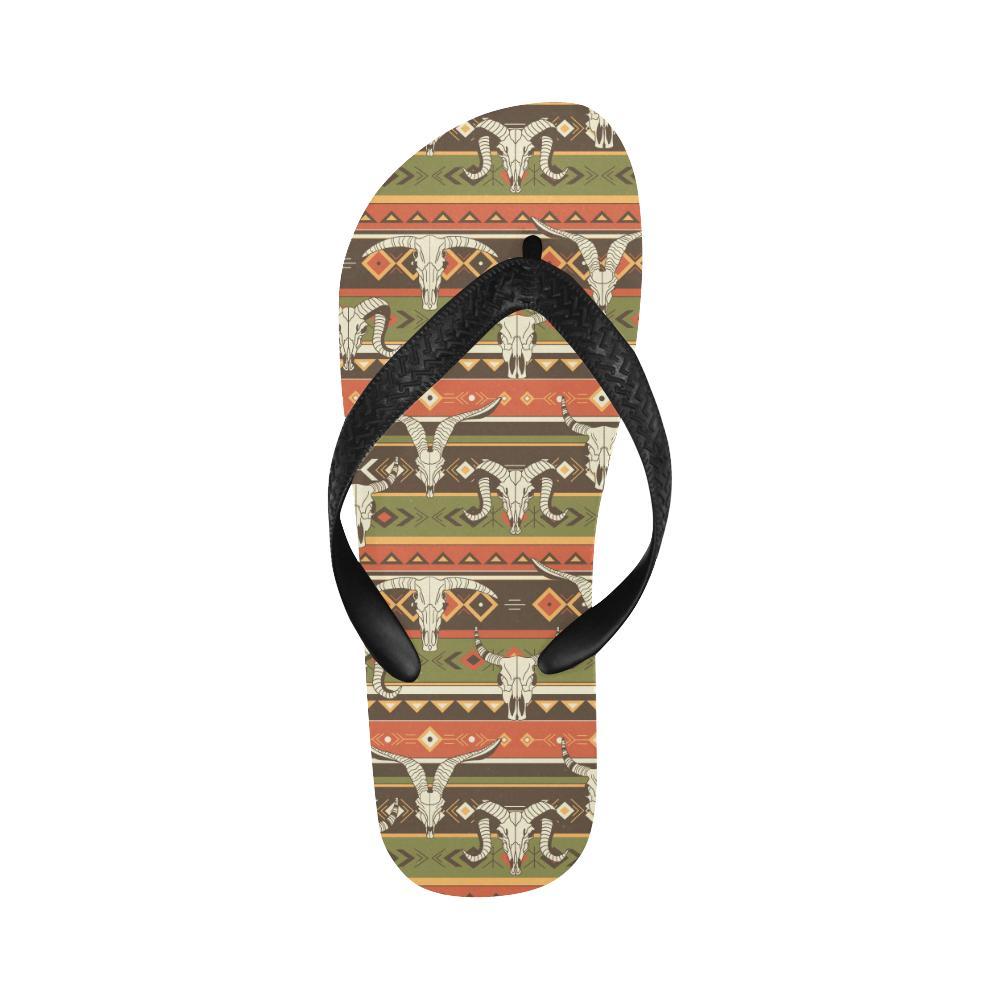 American indian Skull Animal Flip Flops-JTAMIGO.COM
