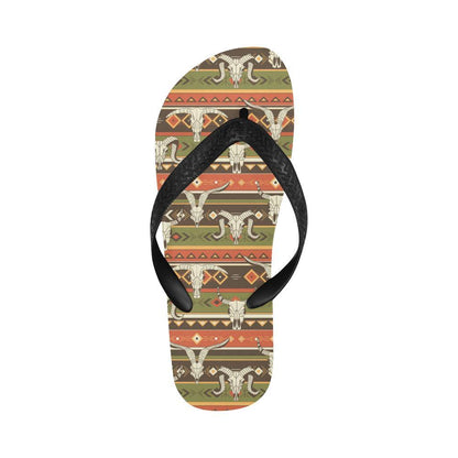 American indian Skull Animal Flip Flops-JTAMIGO.COM