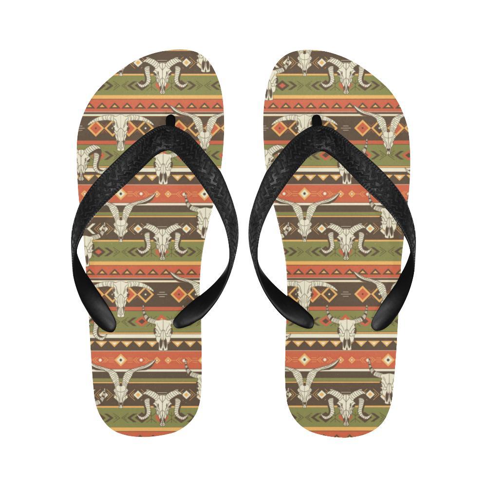 American indian Skull Animal Flip Flops-JTAMIGO.COM