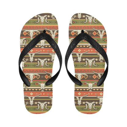 American indian Skull Animal Flip Flops-JTAMIGO.COM