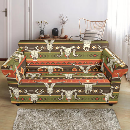 American indian Skull Animal Loveseat Slipcover-JTAMIGO.COM