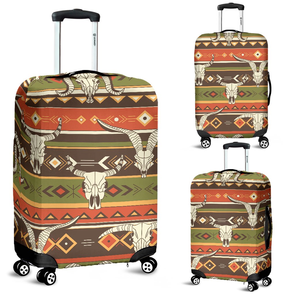 American Indian Skull Animal Luggage Cover Protector