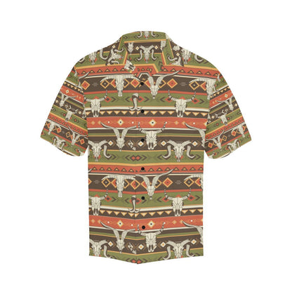 American indian Skull Animal Men Aloha Hawaiian Shirt