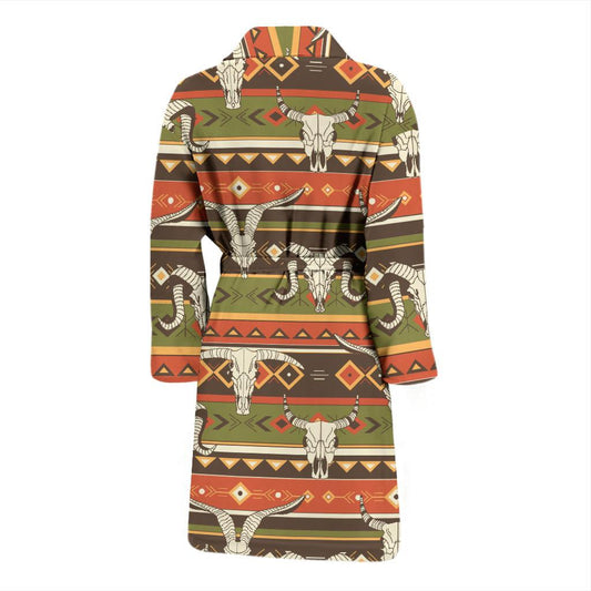 American indian Skull Animal Men Bath Robe-JTAMIGO.COM