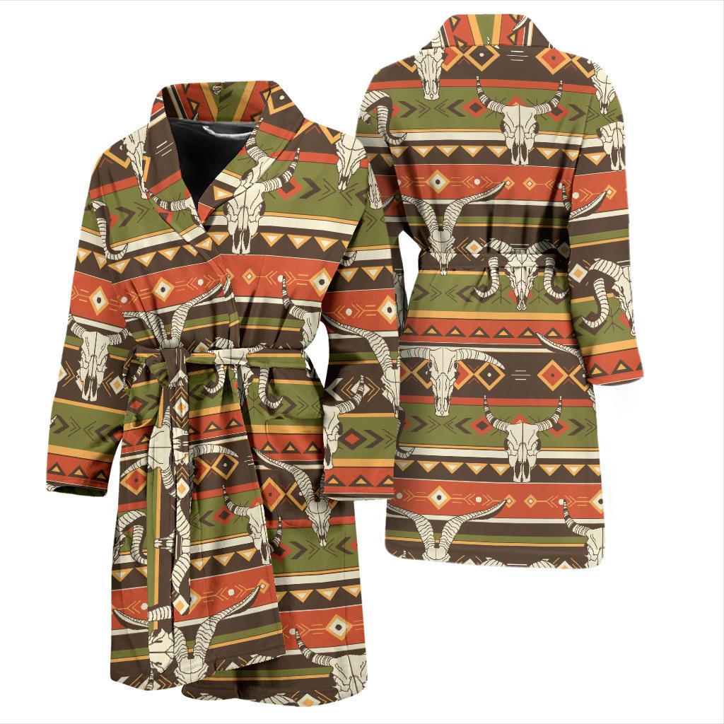 American indian Skull Animal Men Bath Robe-JTAMIGO.COM