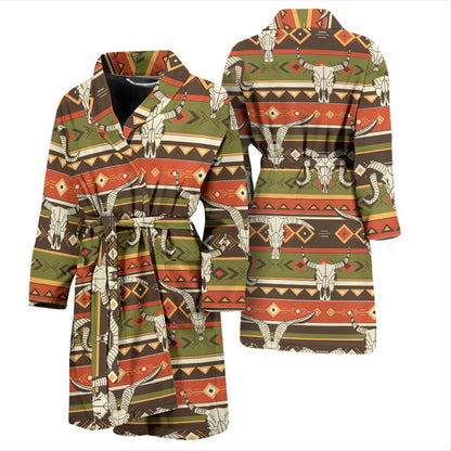 American indian Skull Animal Men Bath Robe-JTAMIGO.COM