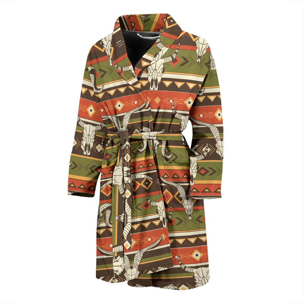 American indian Skull Animal Men Bath Robe-JTAMIGO.COM