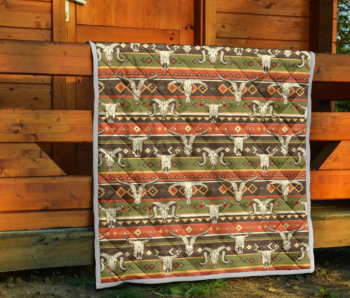 American indian Skull Animal Premium Quilt-JTAMIGO.COM