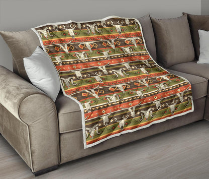 American indian Skull Animal Premium Quilt-JTAMIGO.COM