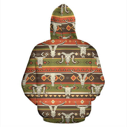 American indian Skull Animal Pullover Hoodie