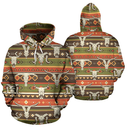American indian Skull Animal Pullover Hoodie