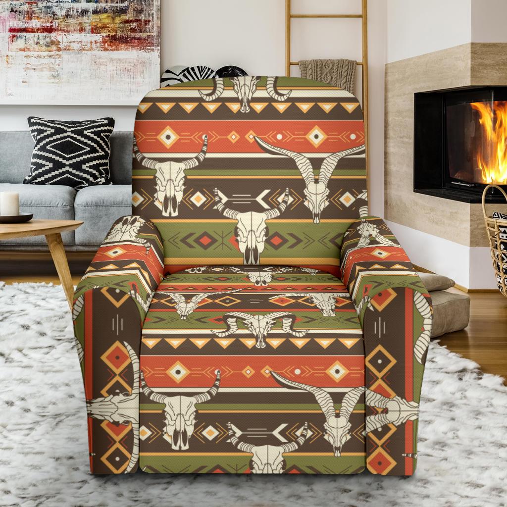 American indian Skull Animal Single Sofa Slipcover -JTAMIGO.COM