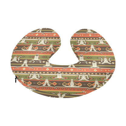 American indian Skull Animal U-Shaped Travel Neck Pillow-JTAMIGO.COM