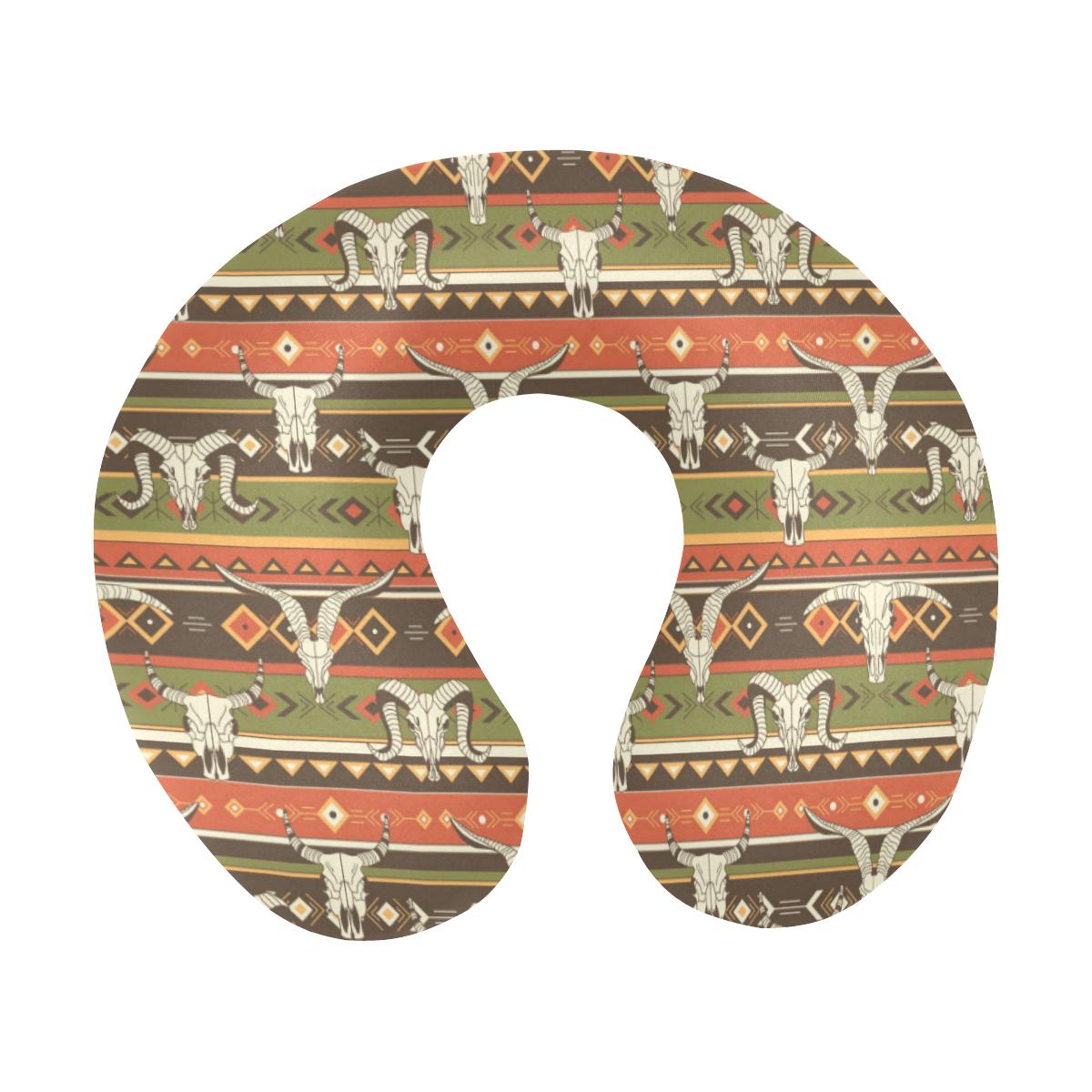 American indian Skull Animal U-Shaped Travel Neck Pillow-JTAMIGO.COM