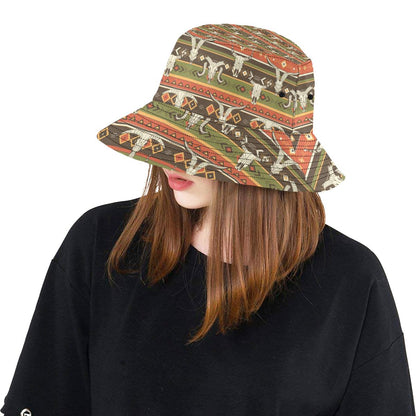 American indian Skull Animal Unisex Bucket Hat