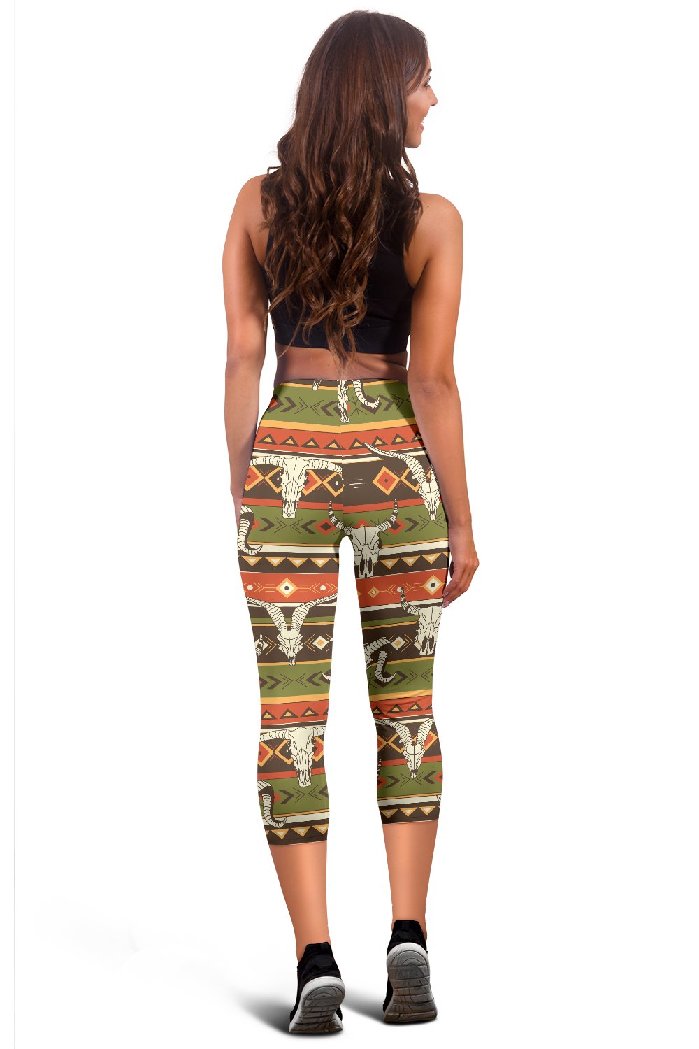 American indian Skull Animal Women Capris