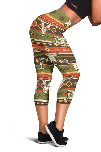American indian Skull Animal Women Capris