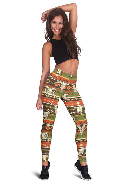 American indian Skull Animal Women Leggings