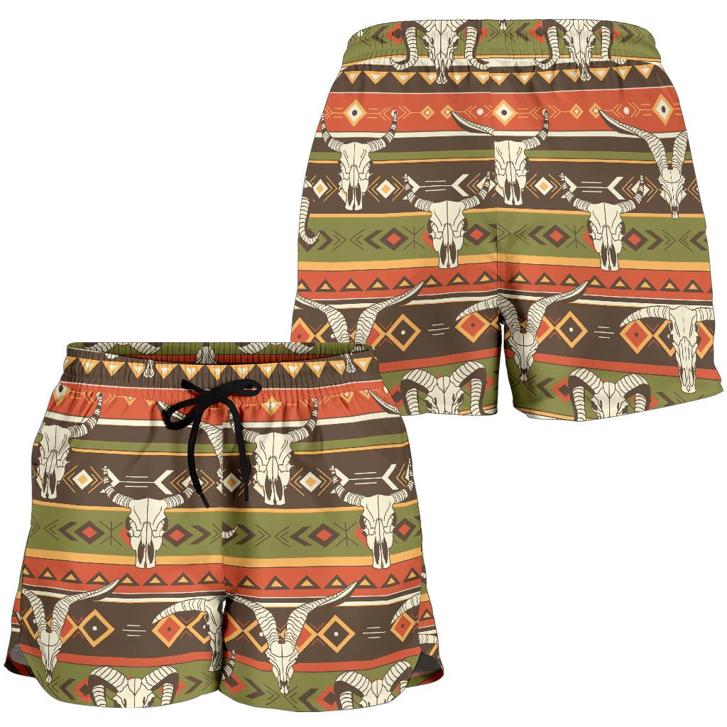 American indian Skull Animal Women Shorts-JTAMIGO.COM