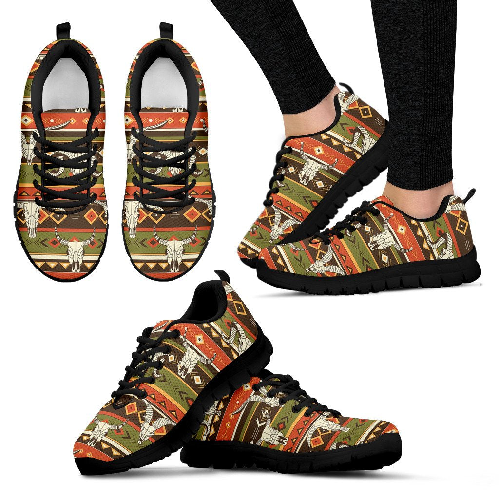 American Indian Skull Animal Women Sneakers Shoes