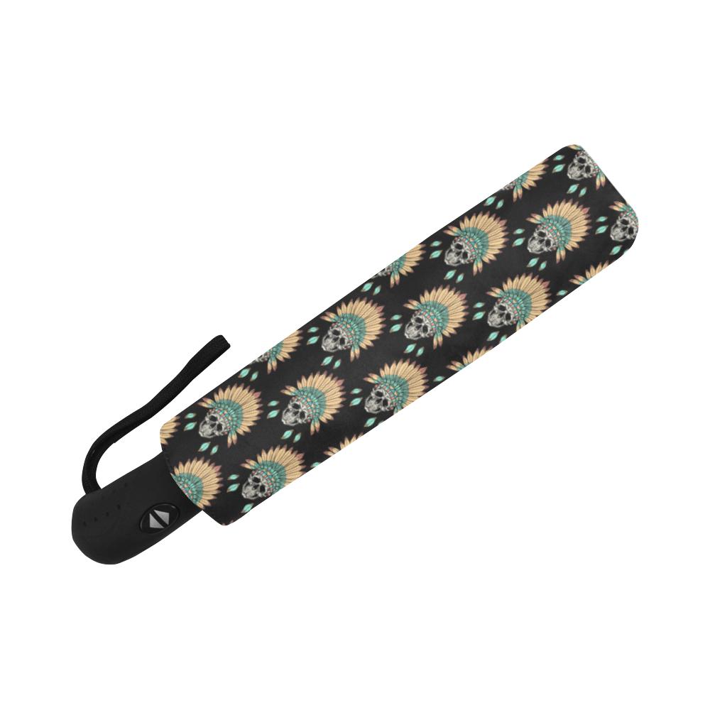 American indian Skull Pattern Automatic Foldable Umbrella