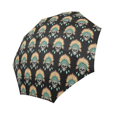 American indian Skull Pattern Automatic Foldable Umbrella