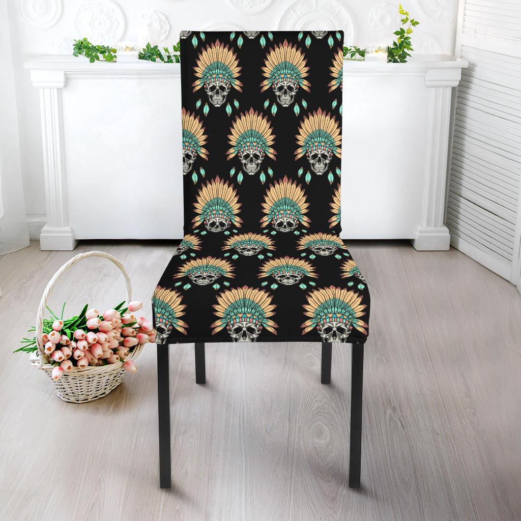 American indian Skull Pattern Dinning Chair Slipper-JTAMIGO.COM