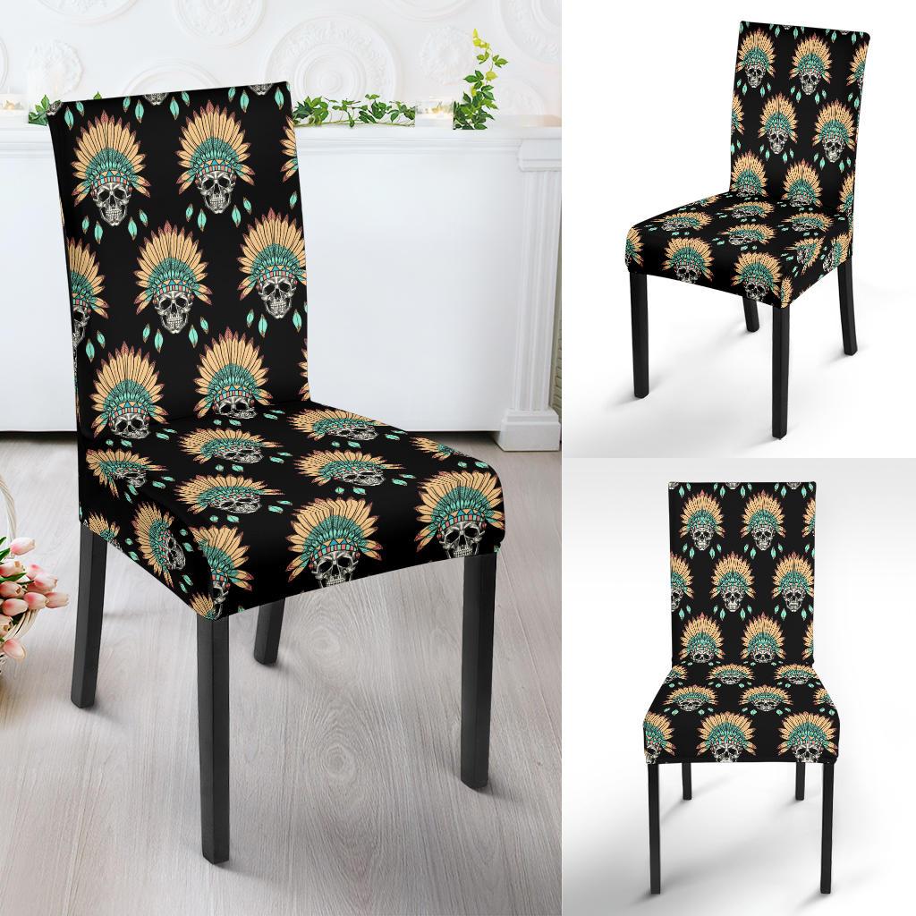 American indian Skull Pattern Dinning Chair Slipper-JTAMIGO.COM