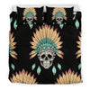 American Indian Skull Pattern Duvet Cover Bedding Set