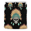 American Indian Skull Pattern Duvet Cover Bedding Set