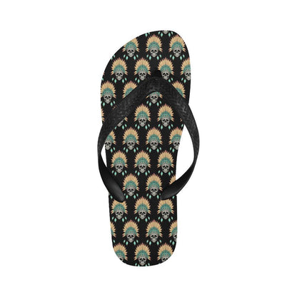 American indian Skull Pattern Flip Flops-JTAMIGO.COM