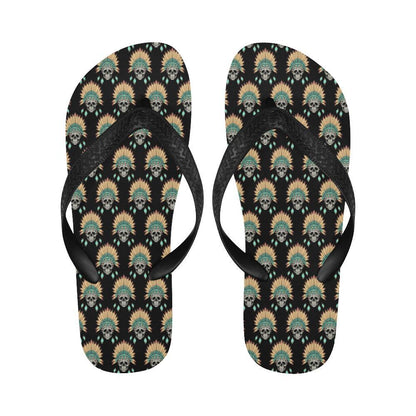 American indian Skull Pattern Flip Flops-JTAMIGO.COM