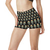 American indian Skull Pattern High Waisted Spandex Shorts-JTAMIGO.COM