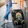 American Indian Skull Pattern Luggage Cover Protector
