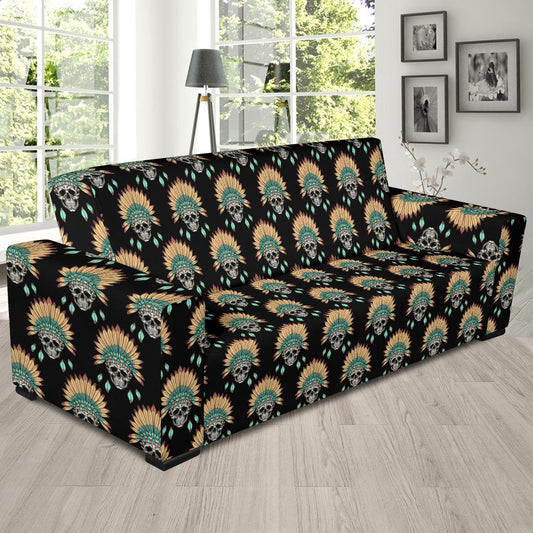 American indian Skull Pattern Sofa Slipcover-JTAMIGO.COM