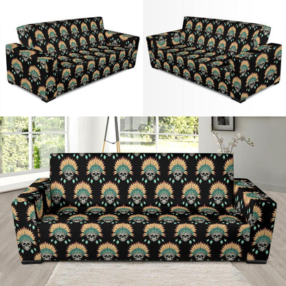 American indian Skull Pattern Sofa Slipcover-JTAMIGO.COM