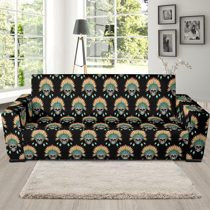 American indian Skull Pattern Sofa Slipcover-JTAMIGO.COM