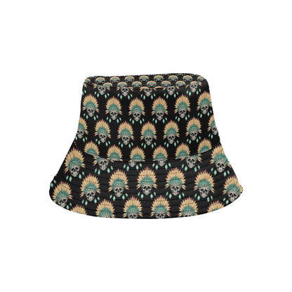 American indian Skull Pattern Unisex Bucket Hat
