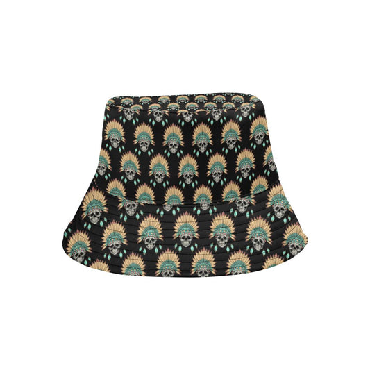 American indian Skull Pattern Unisex Bucket Hat