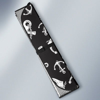 Anchor Black White Car Sun Shade For Windshield