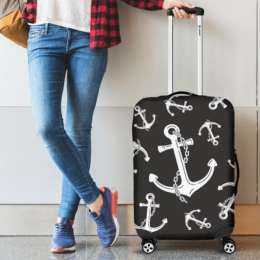 Anchor Black White Luggage Cover Protector