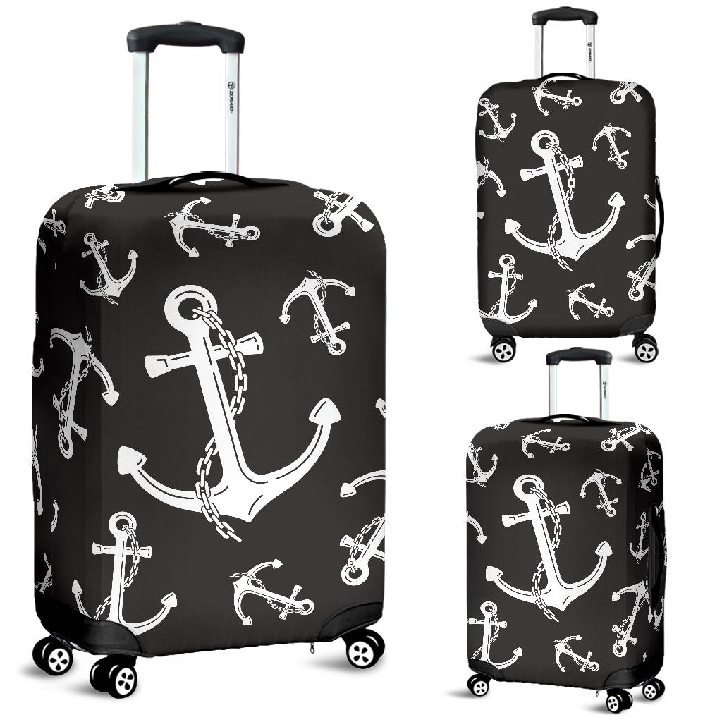 Anchor Black White Luggage Cover Protector