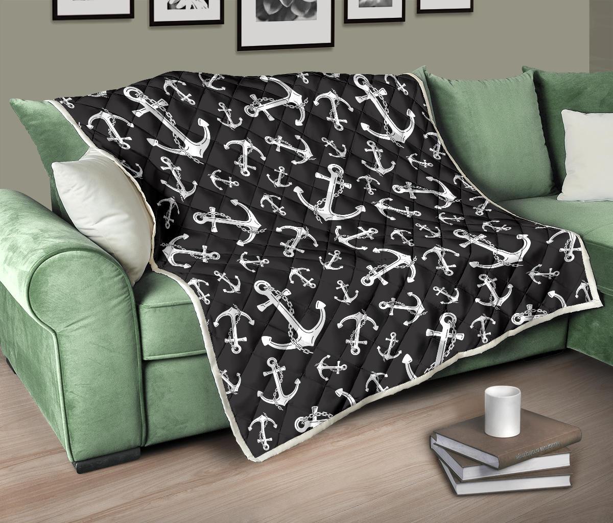 Anchor Black White Premium Quilt-JTAMIGO.COM