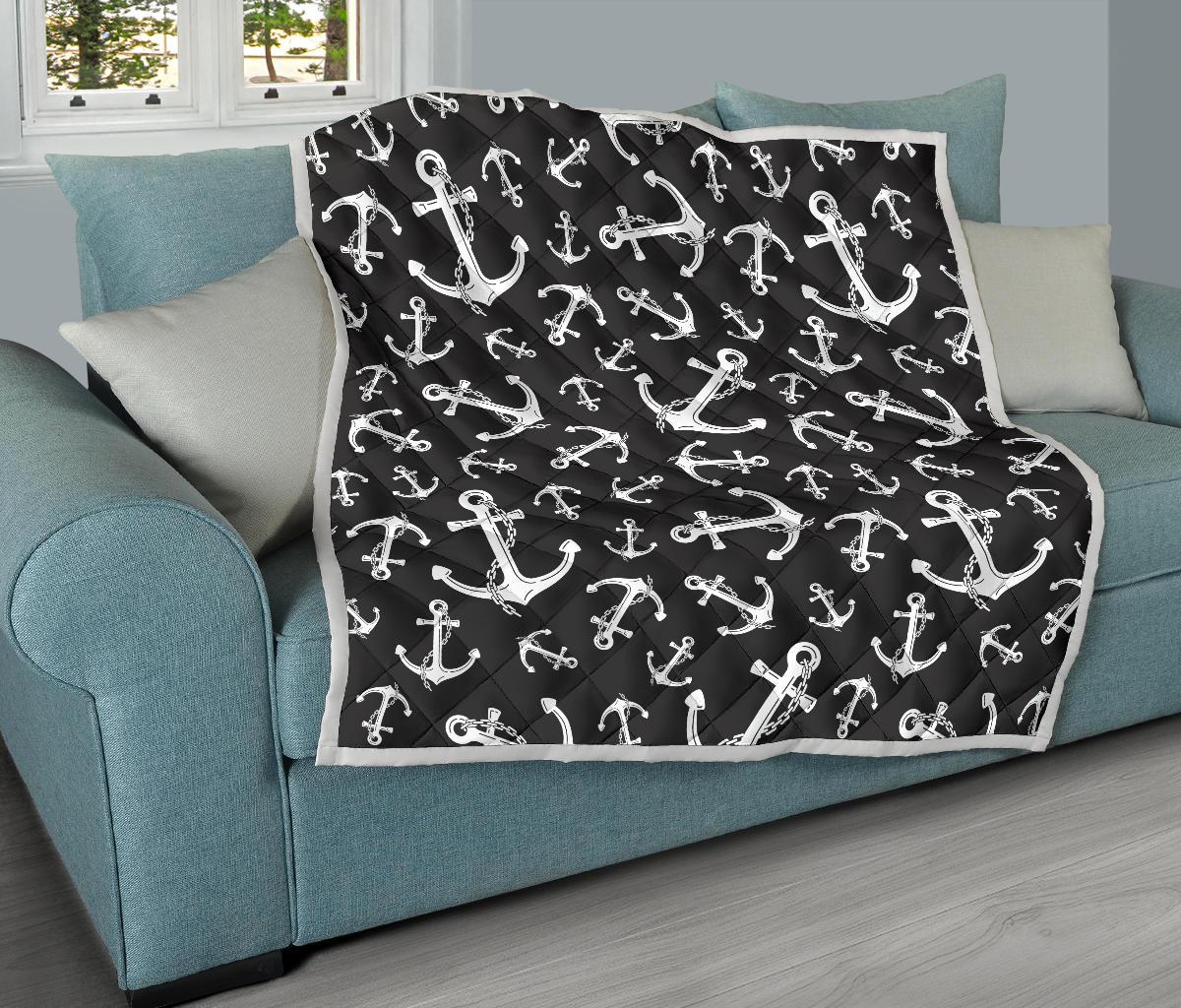 Anchor Black White Premium Quilt-JTAMIGO.COM