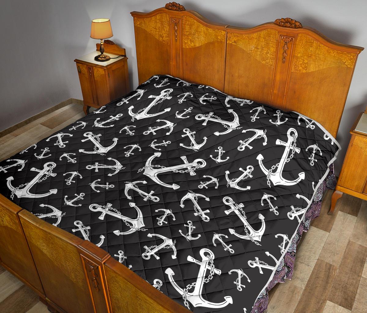 Anchor Black White Premium Quilt-JTAMIGO.COM